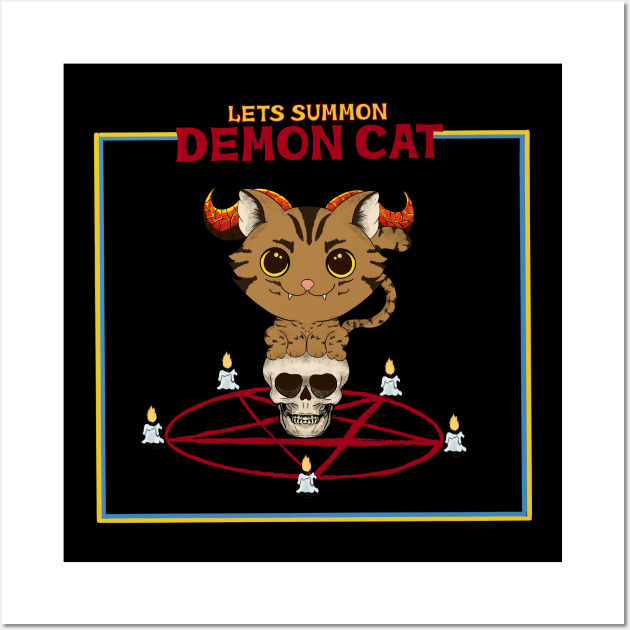 Caring for your Demon cat Wall Art by Kuchisabishii